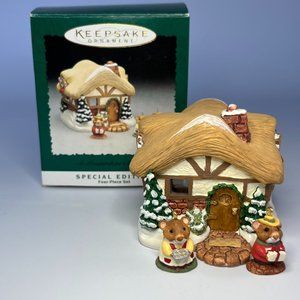 Hallmark 1995 Moustershire Christmas Miniature Keepsake Ornament Set Incomplete